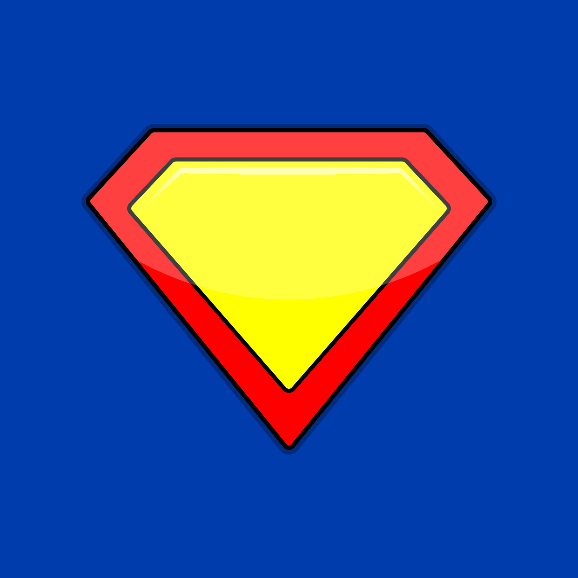 Superhero logo template. Red, yellow and blue. Flat vector illustration Superhero logo template. Red, yellow and blue. Flat vector illustration