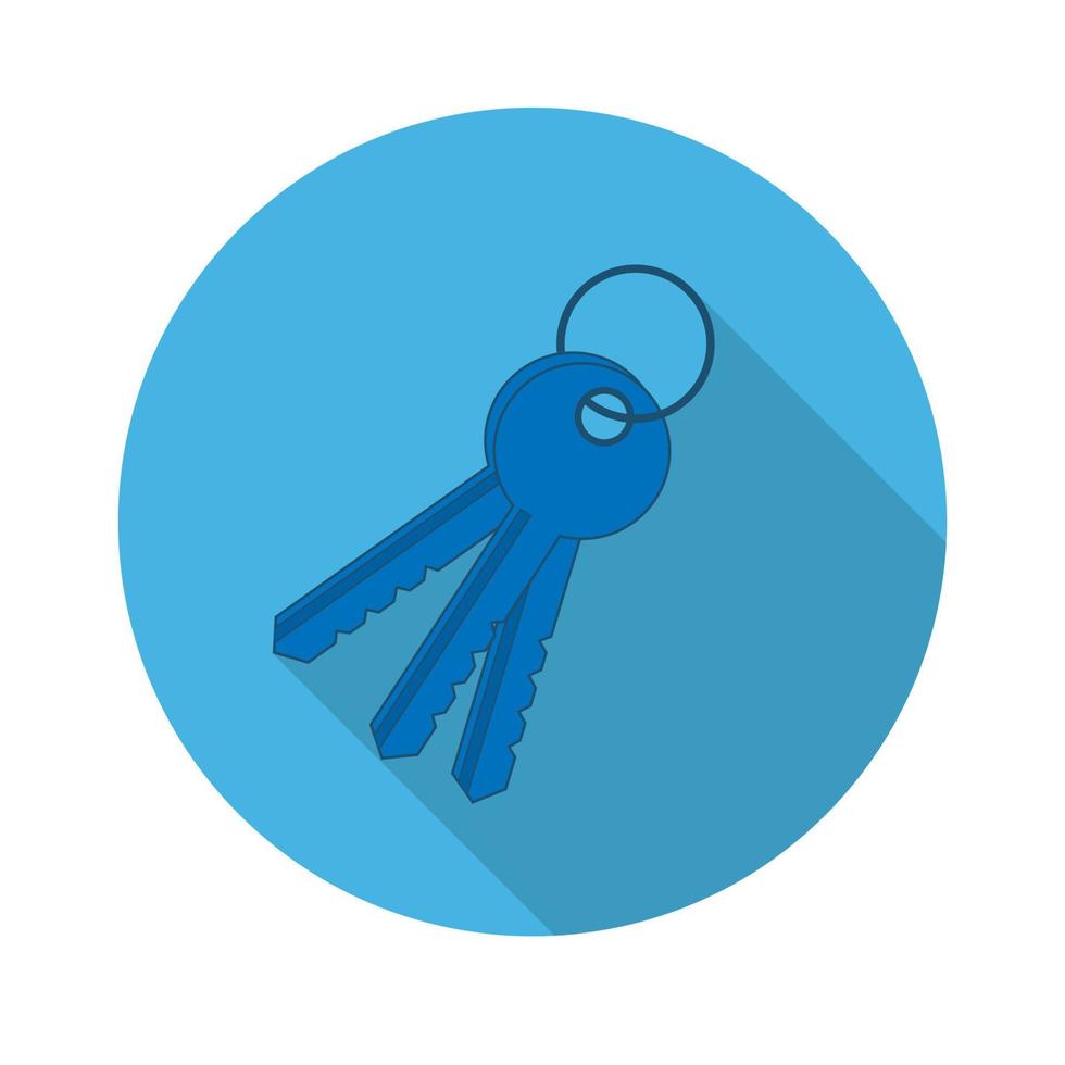 flat key icon.Vector illustration in a simple style with a falling shadow. 10 eps. vector