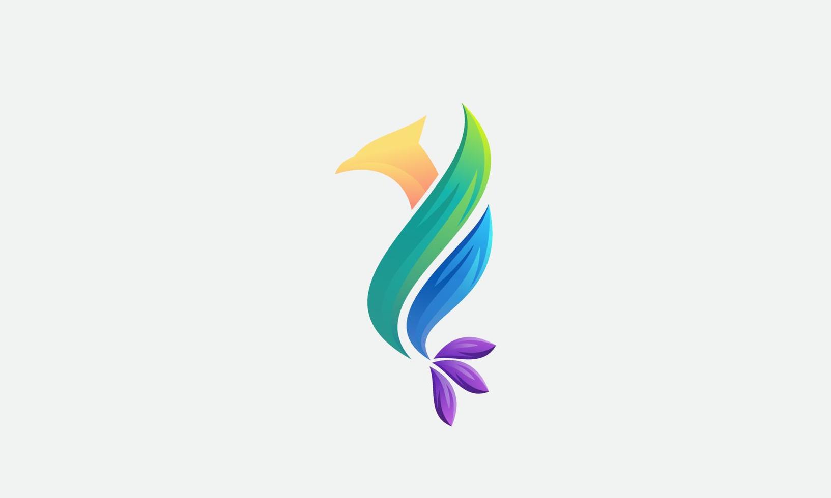 Abstract bird phoenix logo design template vector