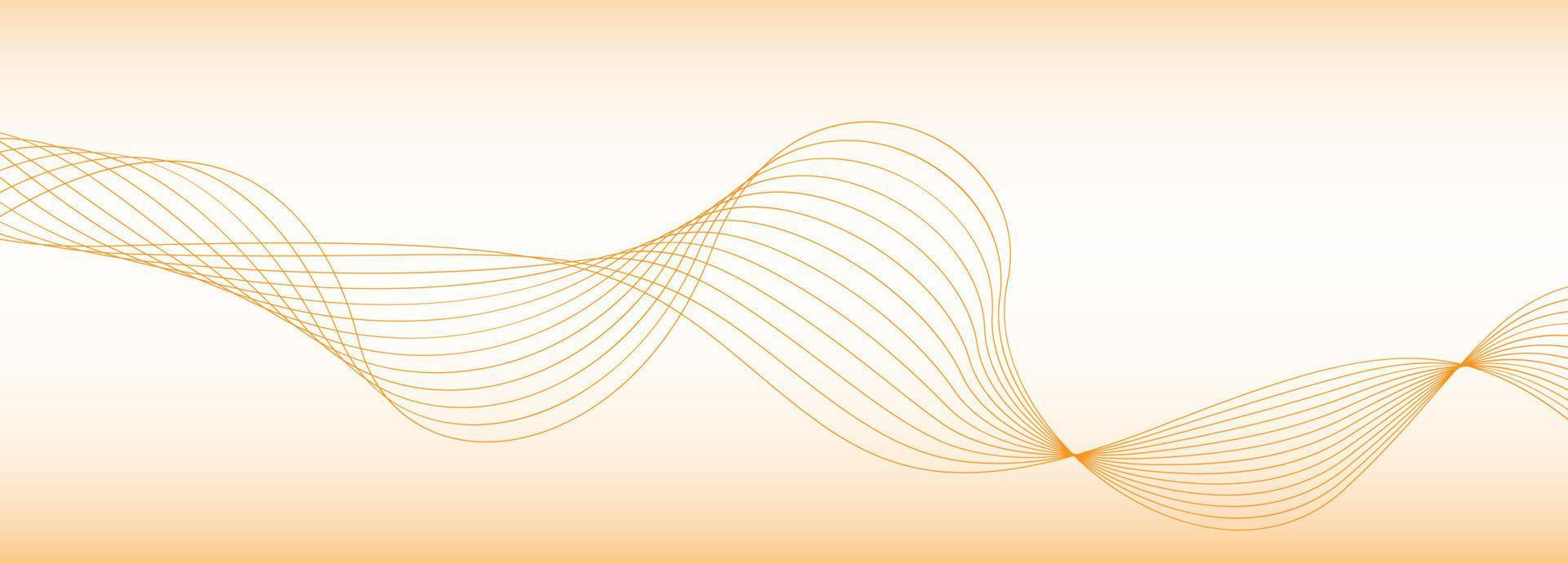 Abstract Orange Wave Banner Template Design vector