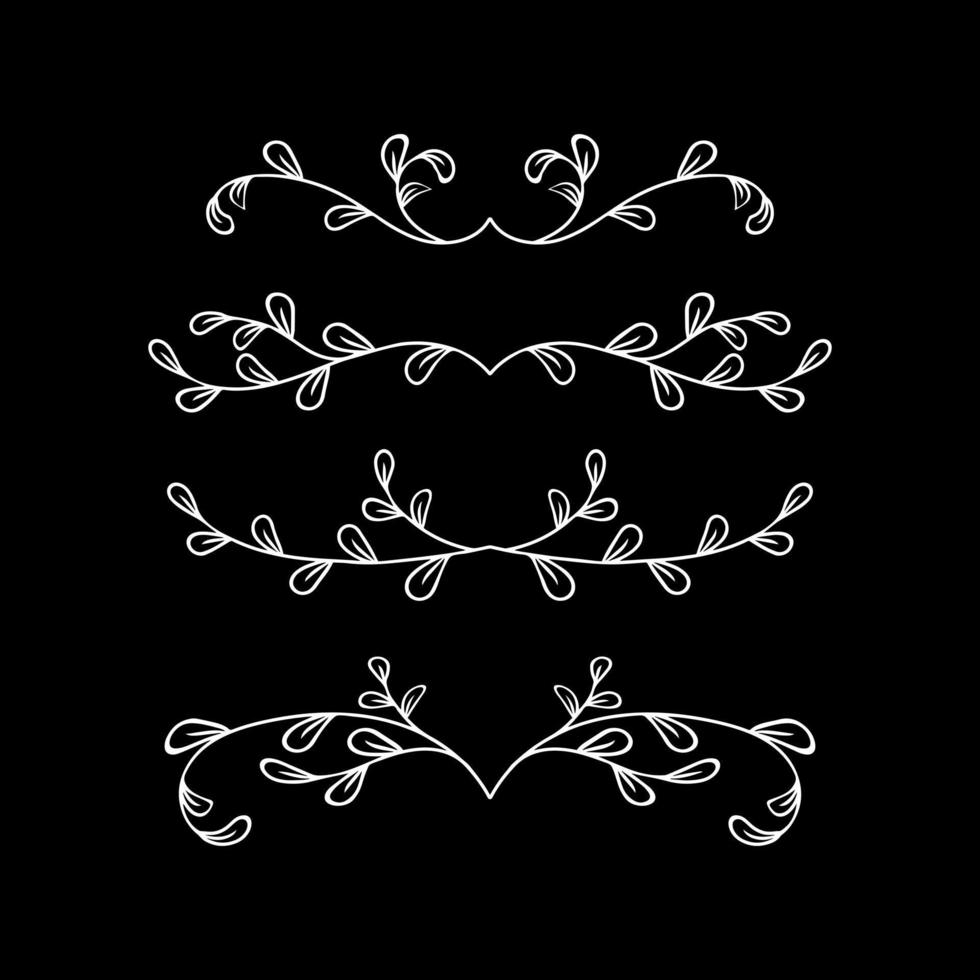 set of tree branches borders. - Vector. vector