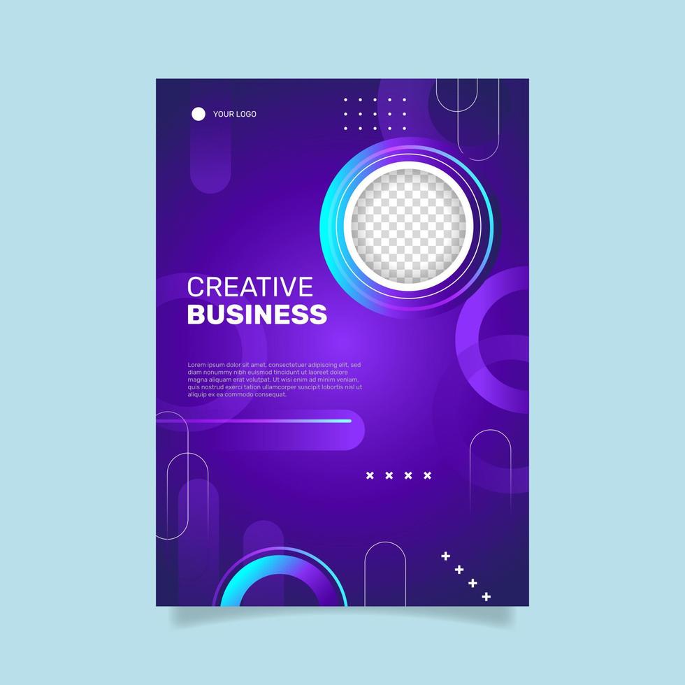 Gradient business workshop poster template. -  Vector. vector