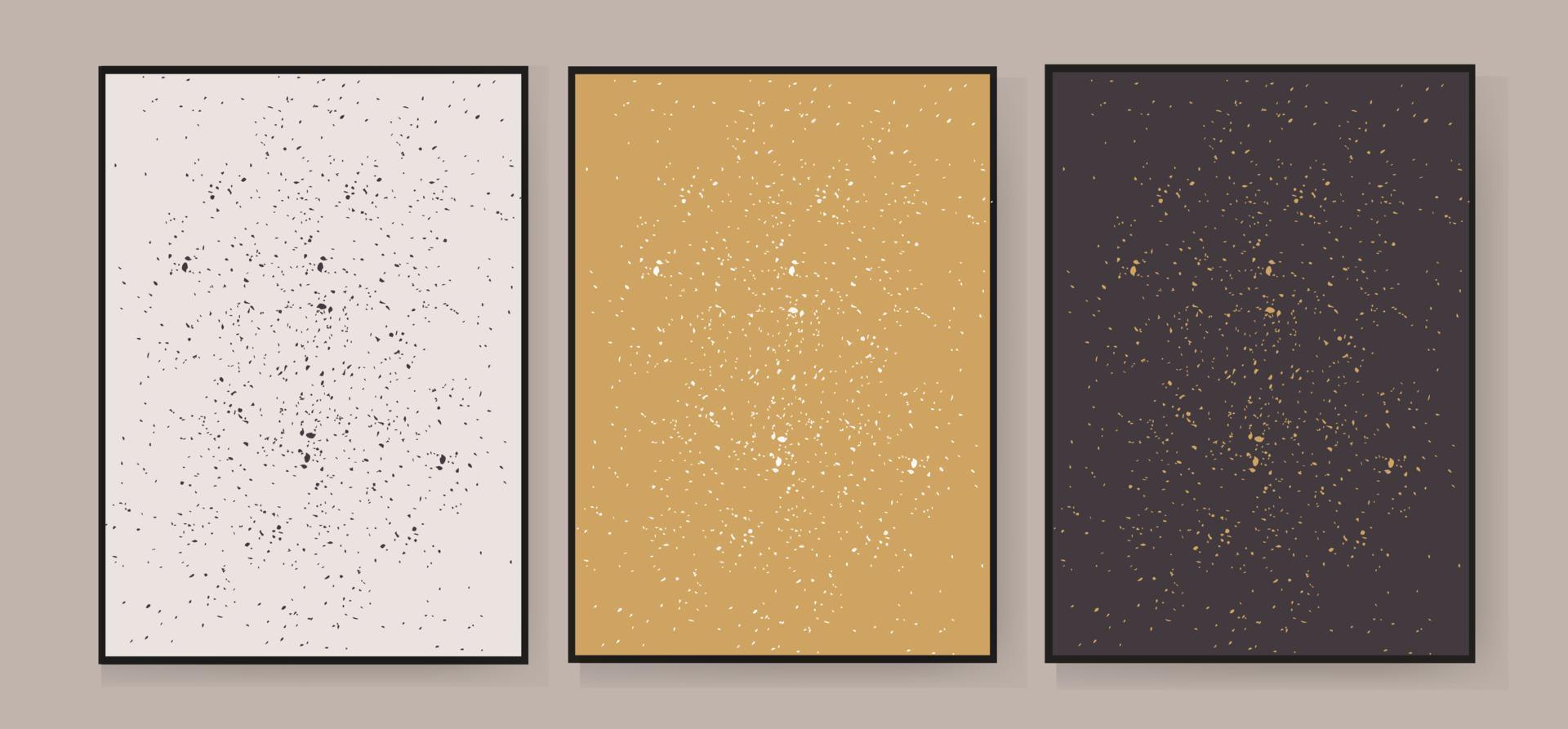 Set of 3 creative abstract illustrations for decorating walls, decorating postcards or brochures. Vector EPS10.