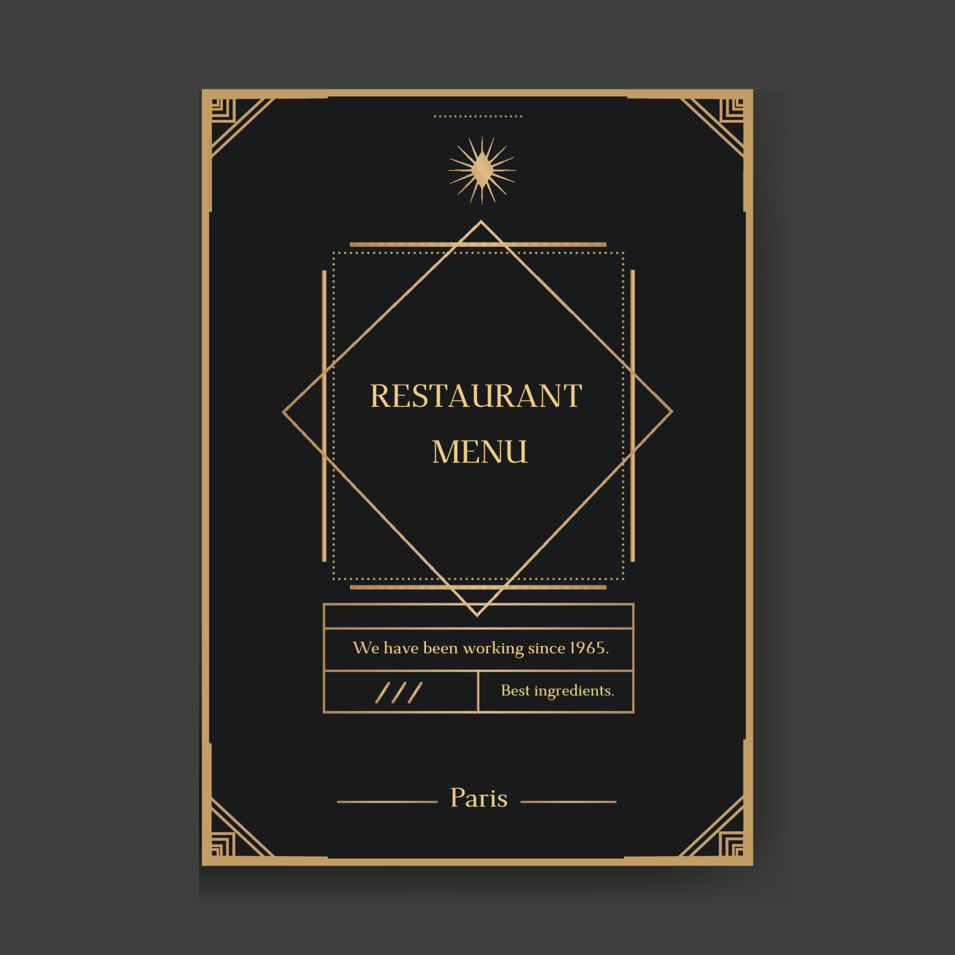 Fancy menu deals
