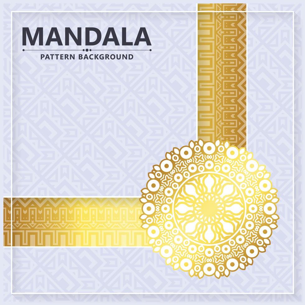 elegante concepto de fondo mandala blanco vector