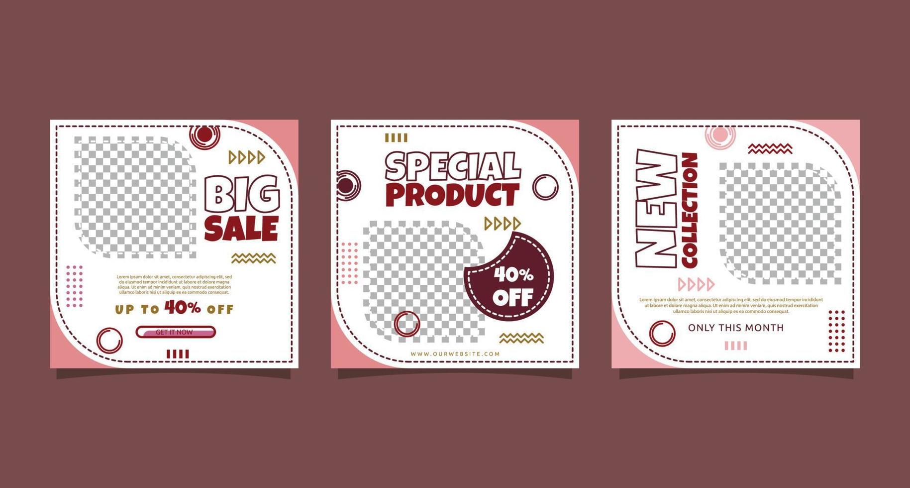 Gift Sale Product Promotion Poster Design Social Media Template vector