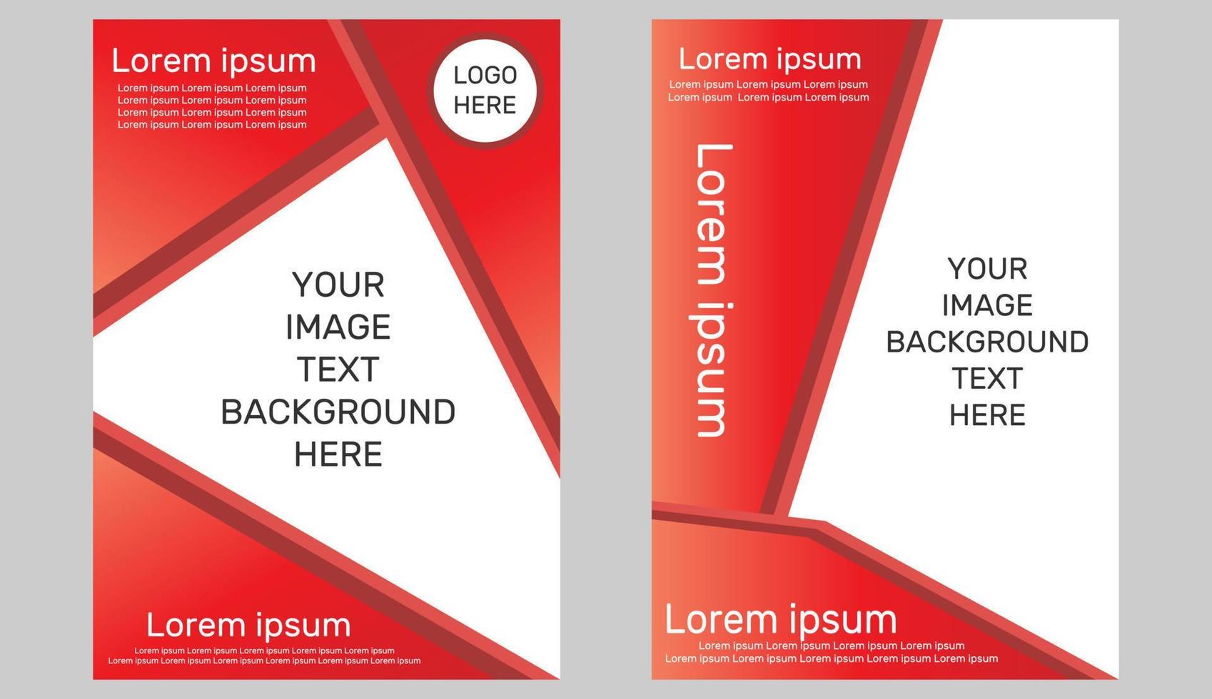 Red minimalist brochure template for a4 print vector