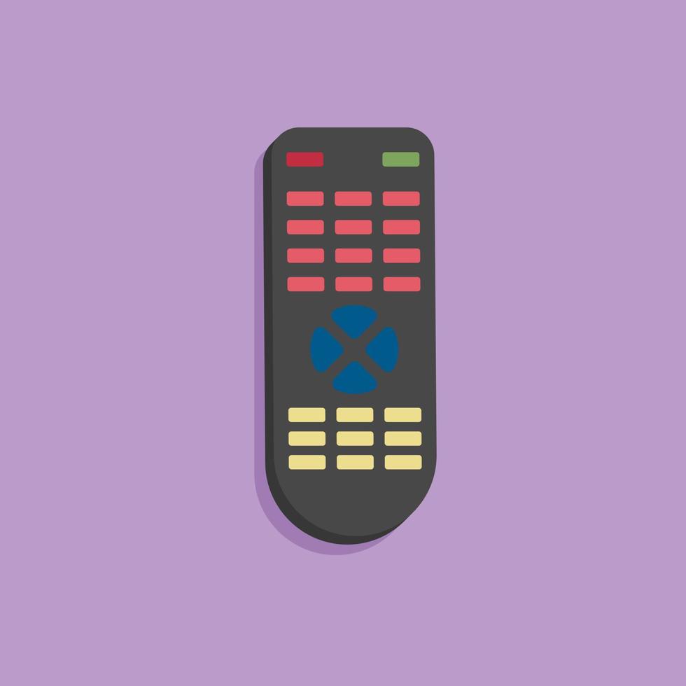 3d tv remote control in minimal cartoon style vector