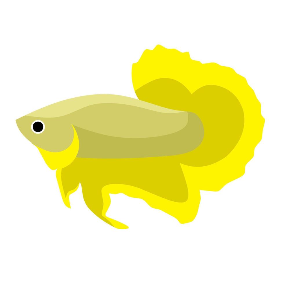 Yellow Betta Logo. Isolated on a white background. Vector illustration.