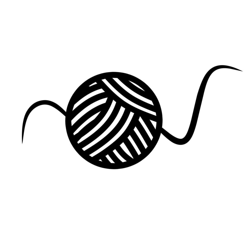 Free Vectors  Yarn (black and white)