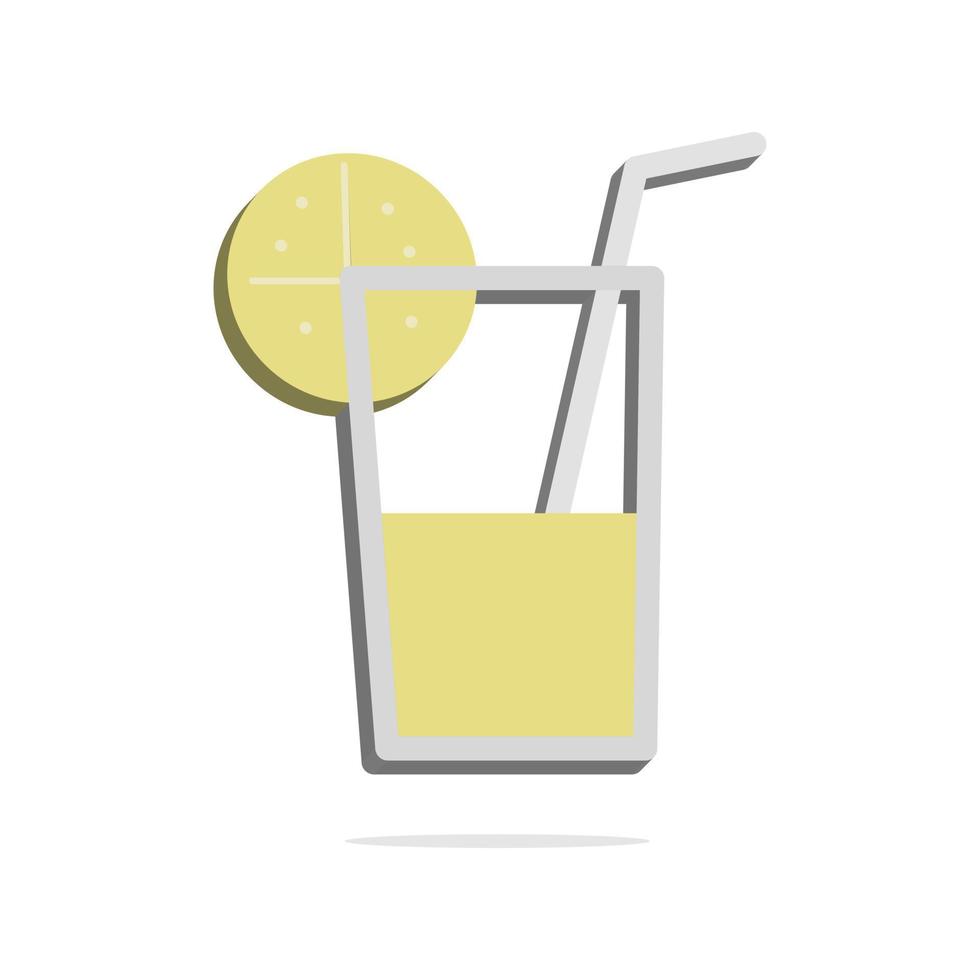 3d lemon drink concept in minimal cartoon style vector