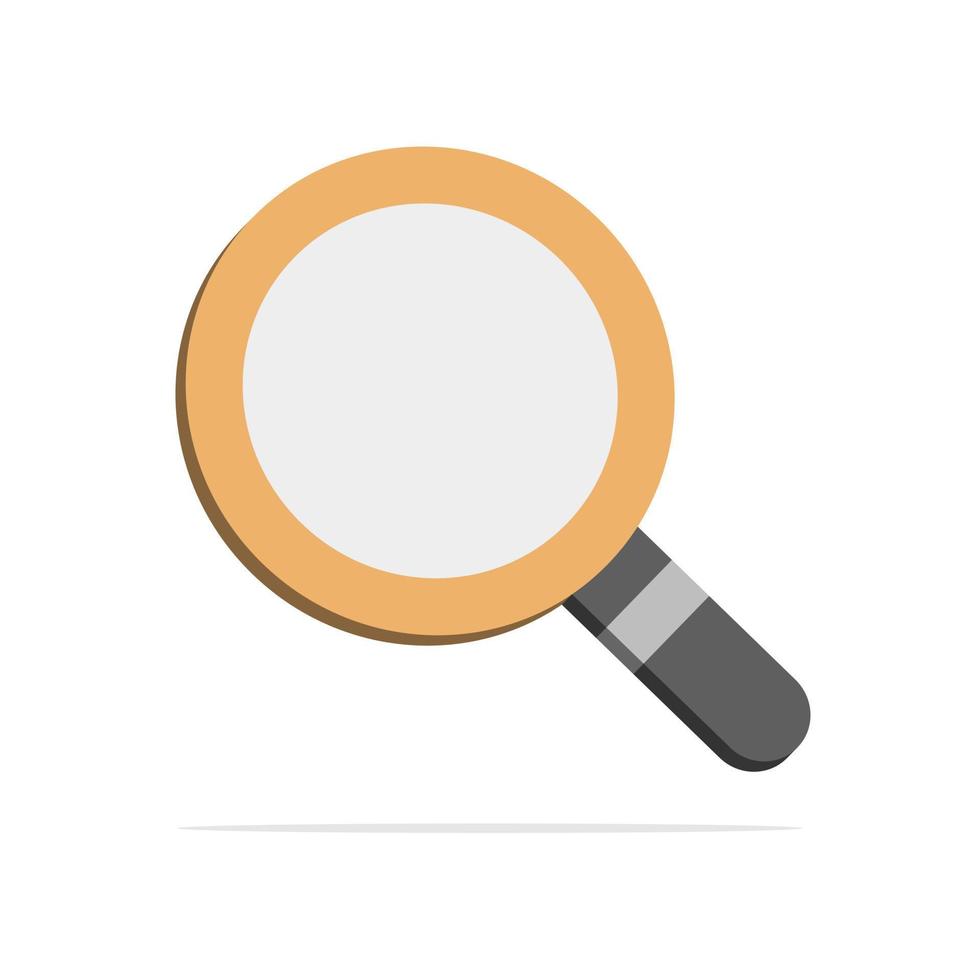 3d magnifying glass concept in minimal cartoon style vector