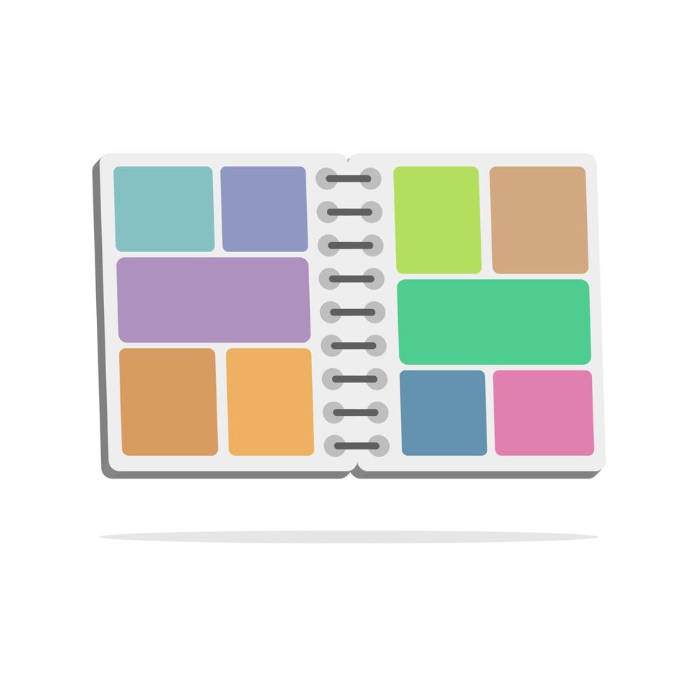 3d photobook concept in minimal cartoon style vector