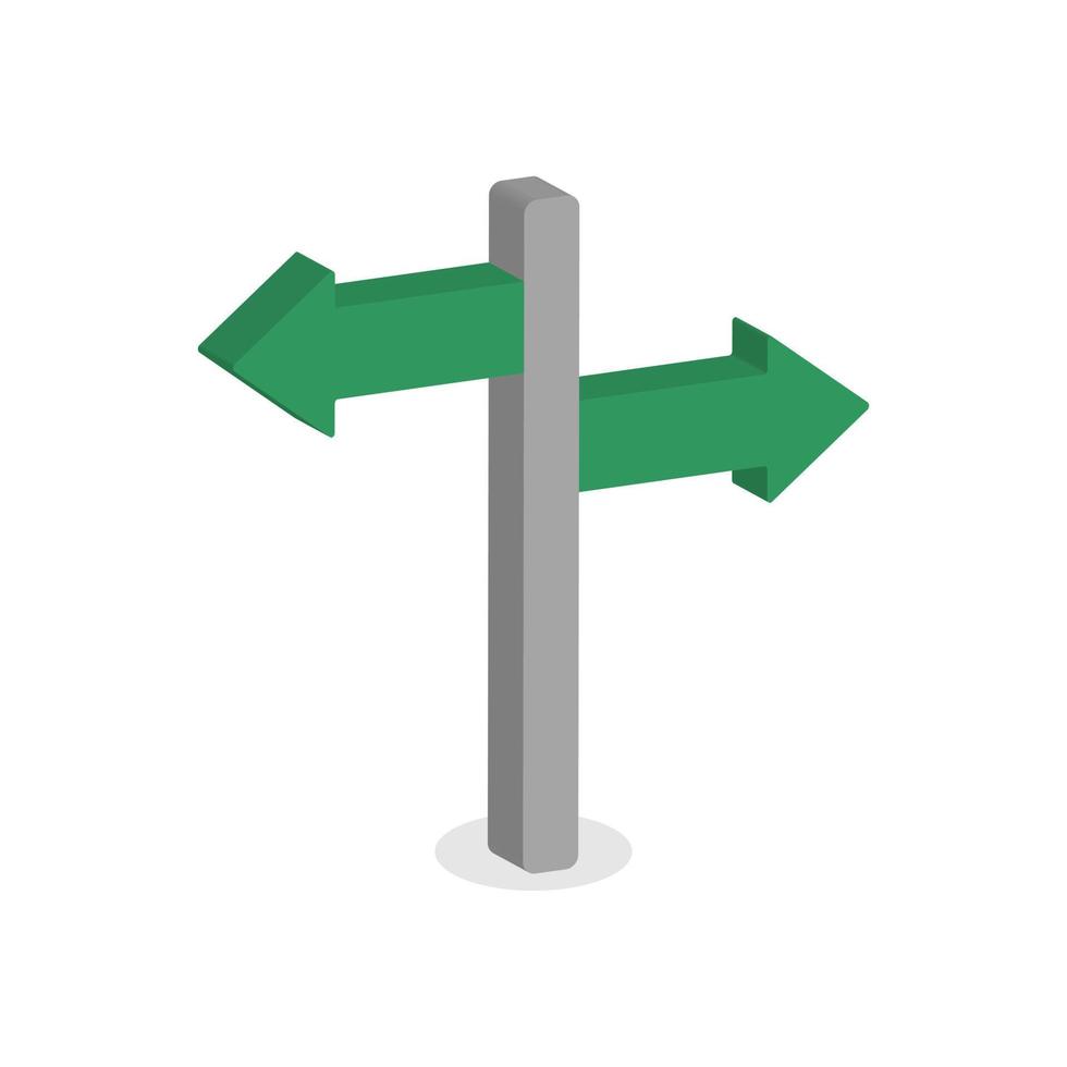 3d street directions concept in minimal cartoon style vector