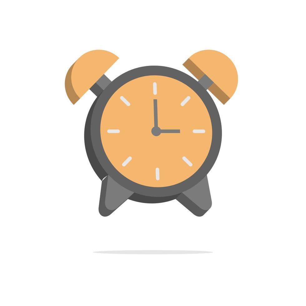 3d alarm clock in minimal cartoon style vector