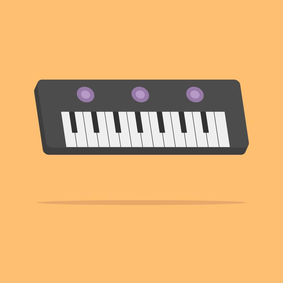 3d piano in minimal cartoon style vector