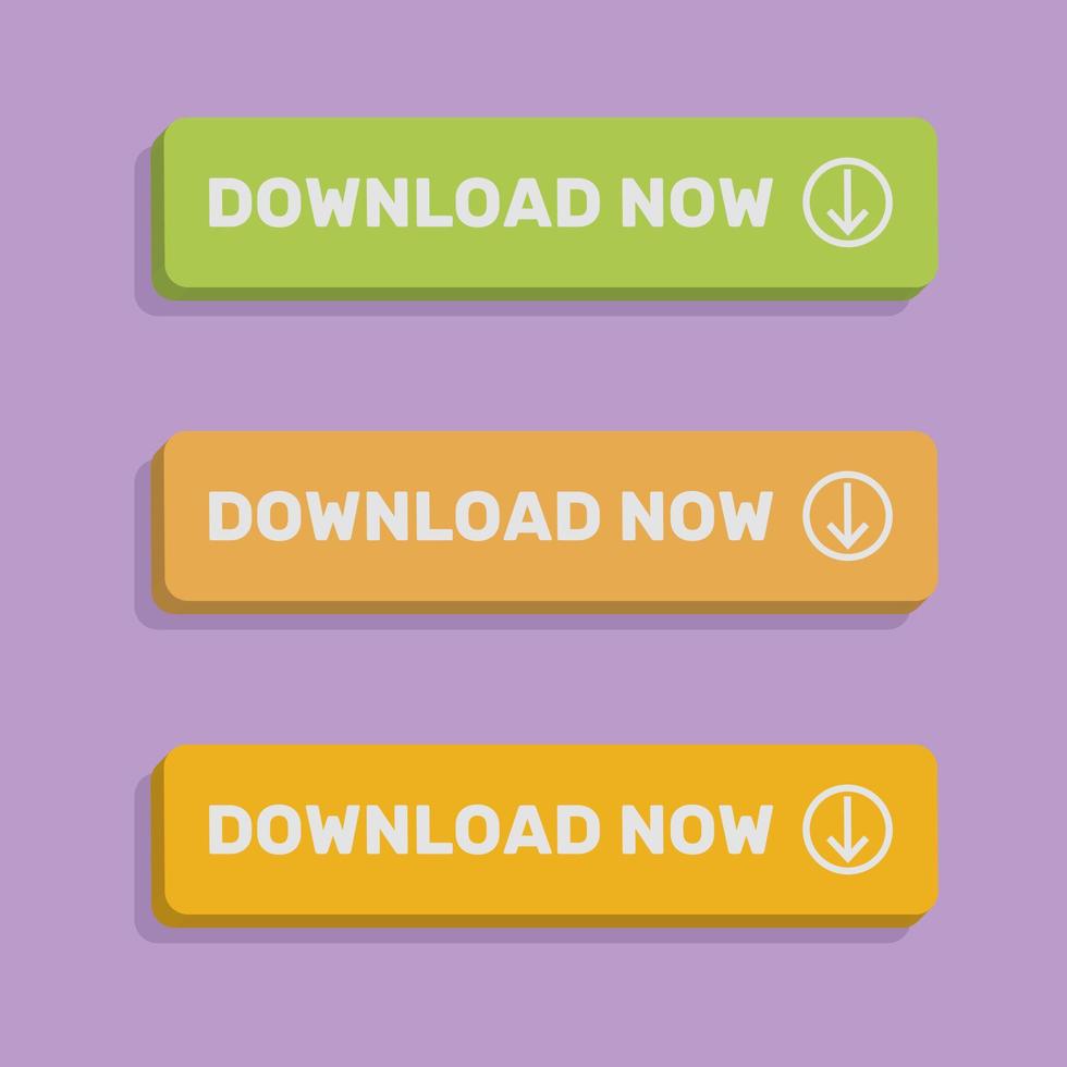 3d download now button in minimal cartoon style vector