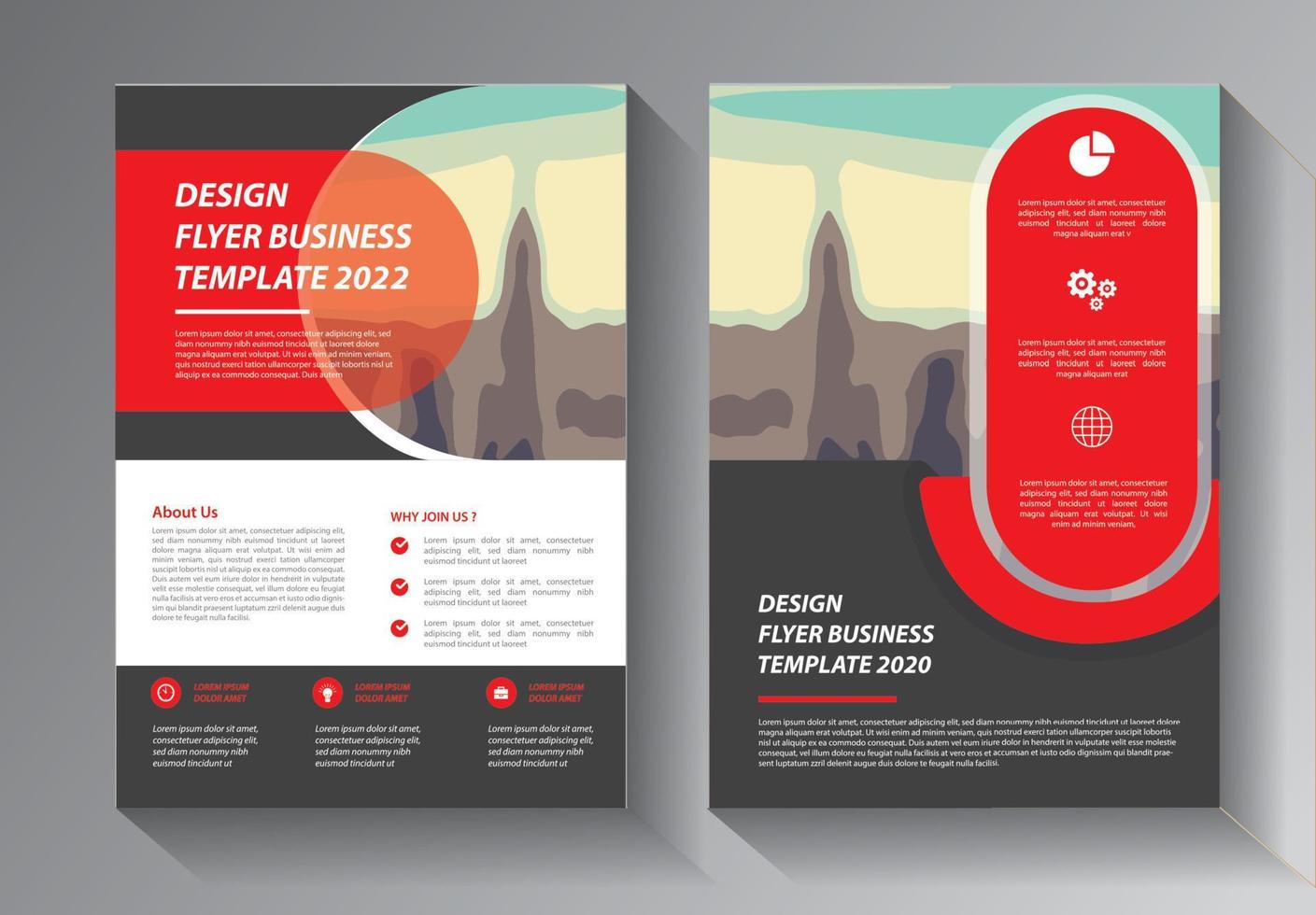 flyer business template for annual report company vector