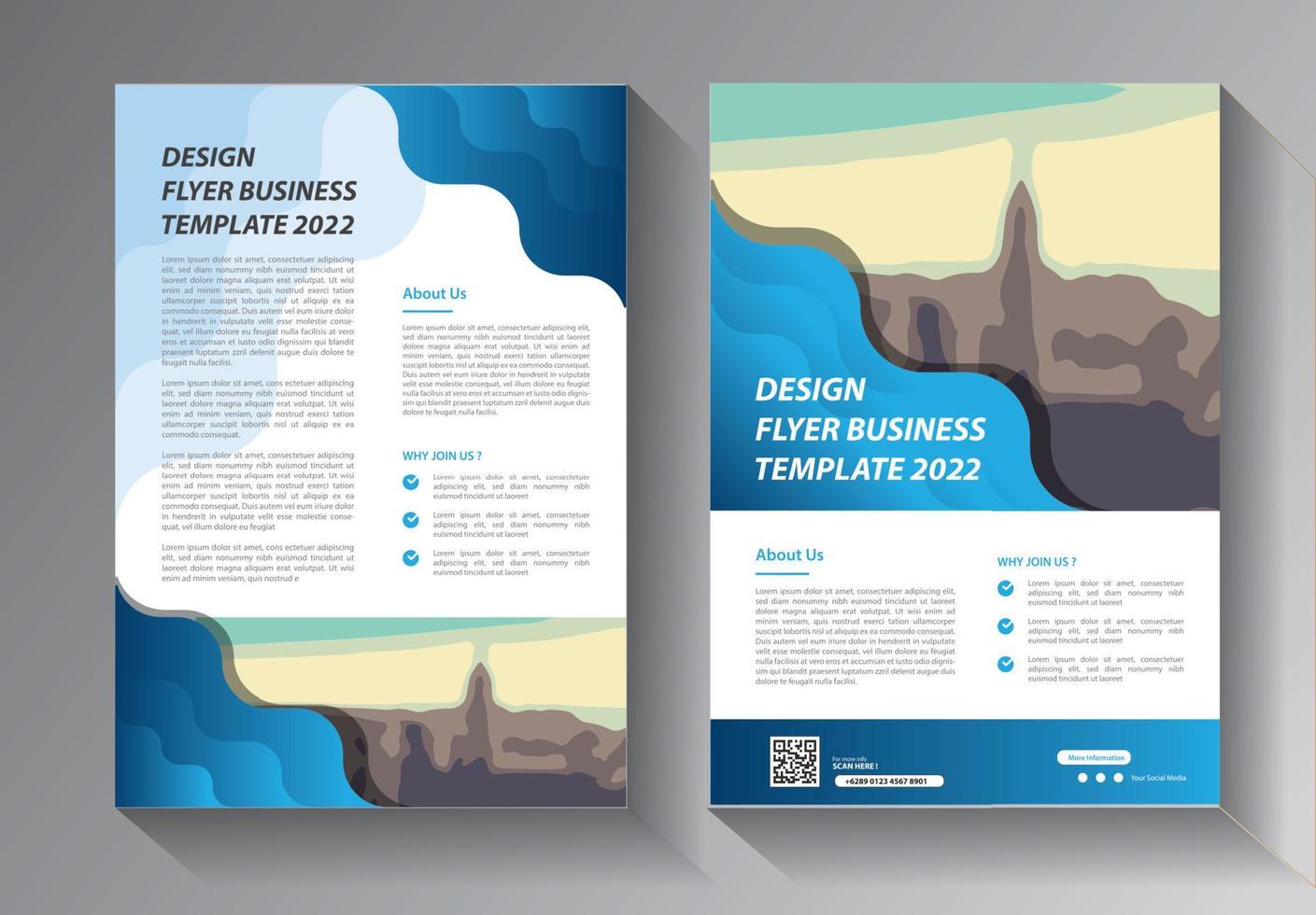 flyer business template for annual report company vector