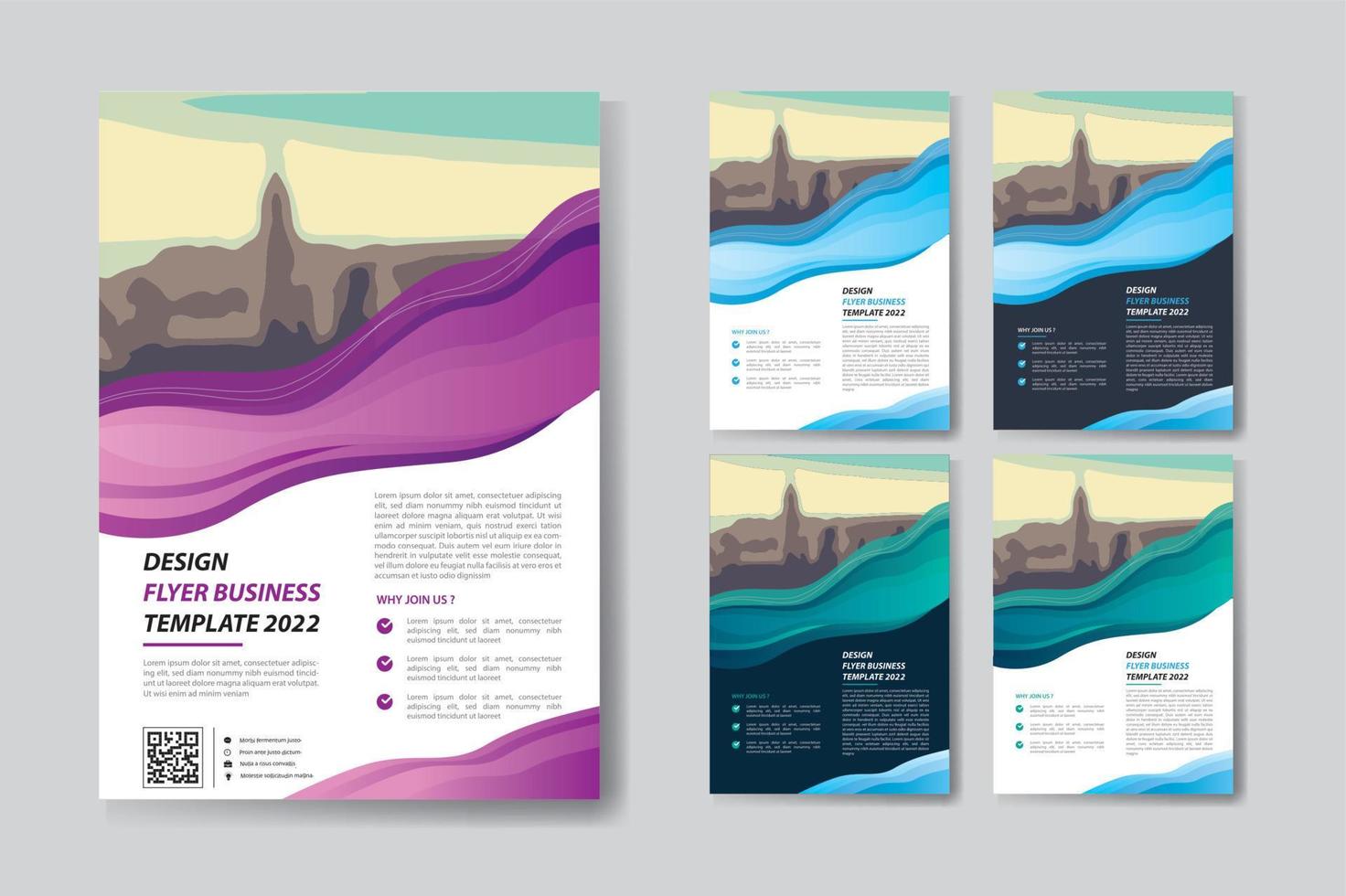 flyer business template for annual report company vector