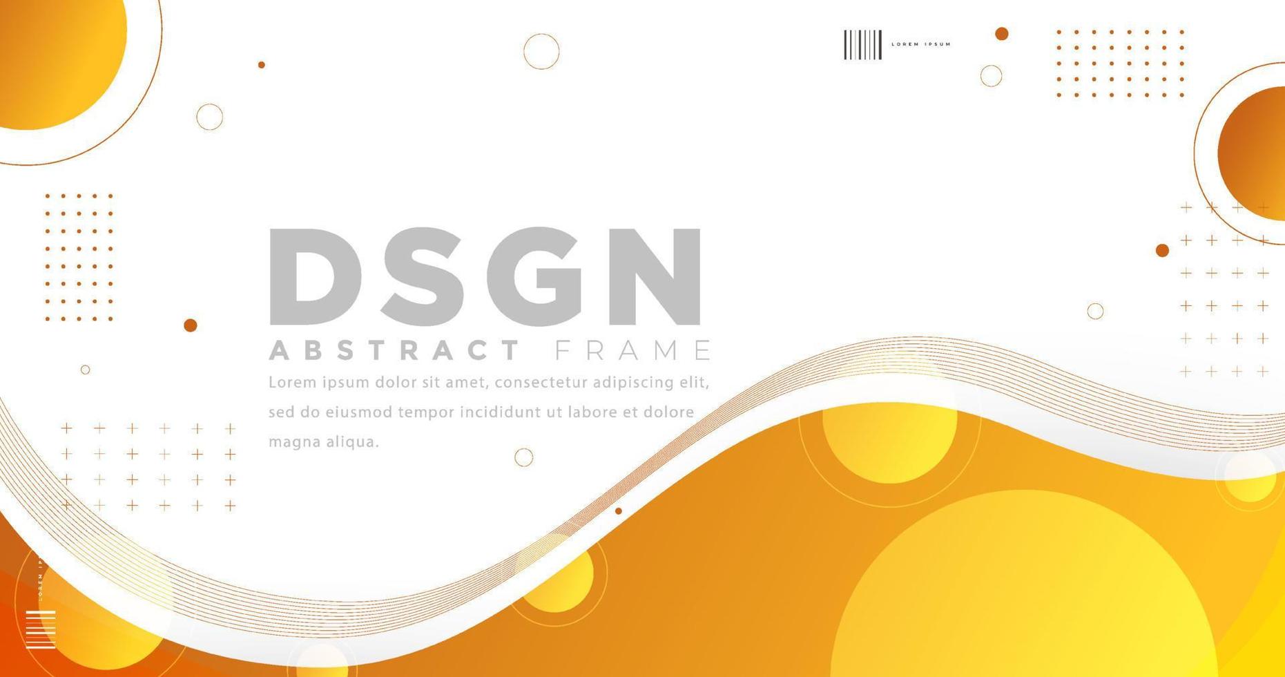 abstract frame background with orange and yellow gradient vector