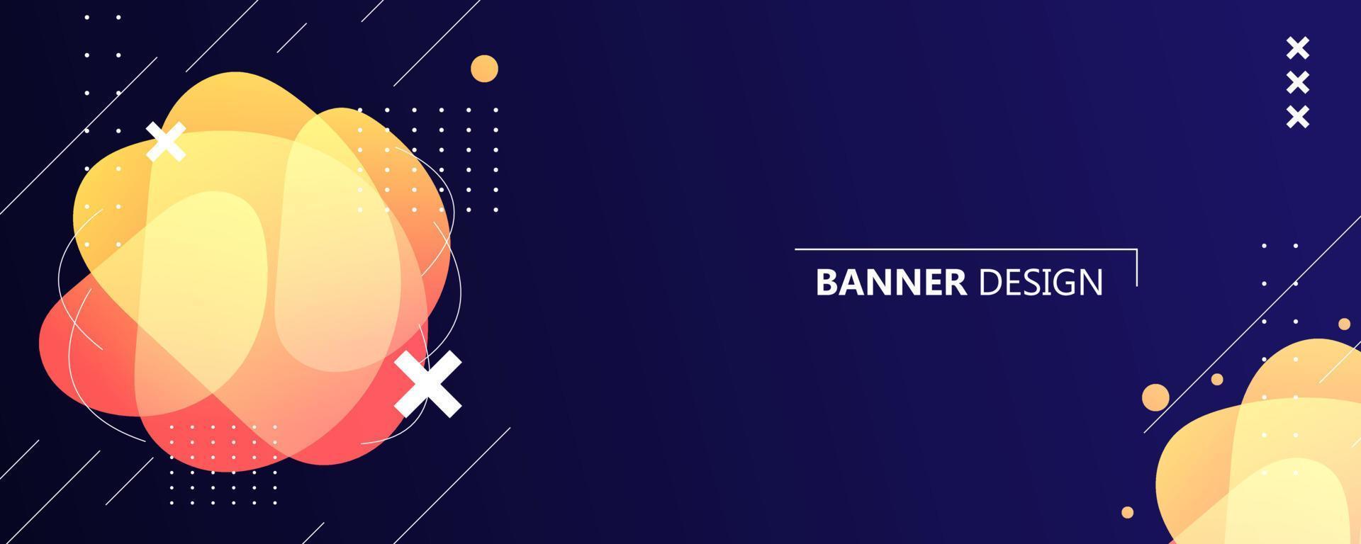 modern banner background. gradation, dark blue, orange and yellow screen, concept banner, business, etc., eps 10 vector