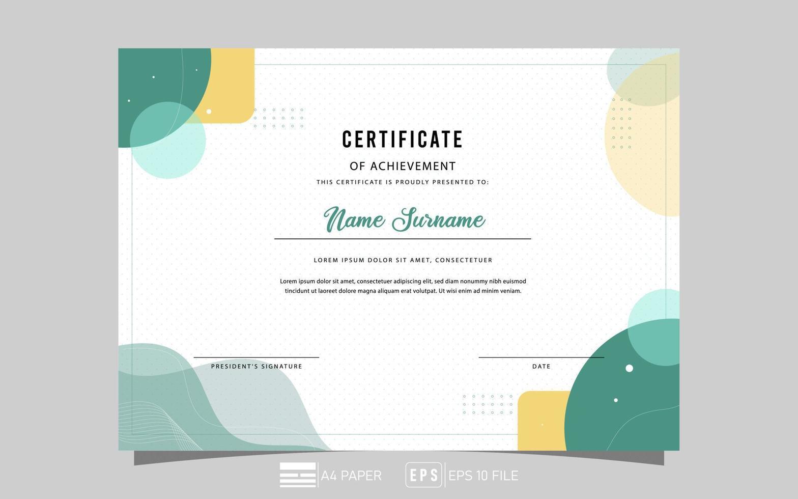 abstract modern minimalist certificate gradient illustration vector eps 10