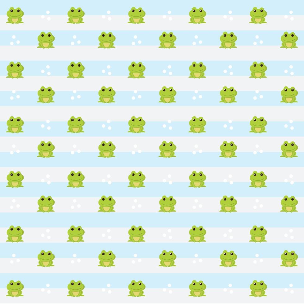 cute smile frog. Print vector seamless pattern background