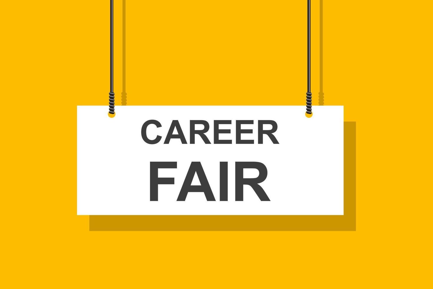 career fair hanging sign vector human resource management concept for flyers, banners, presentations and posters.