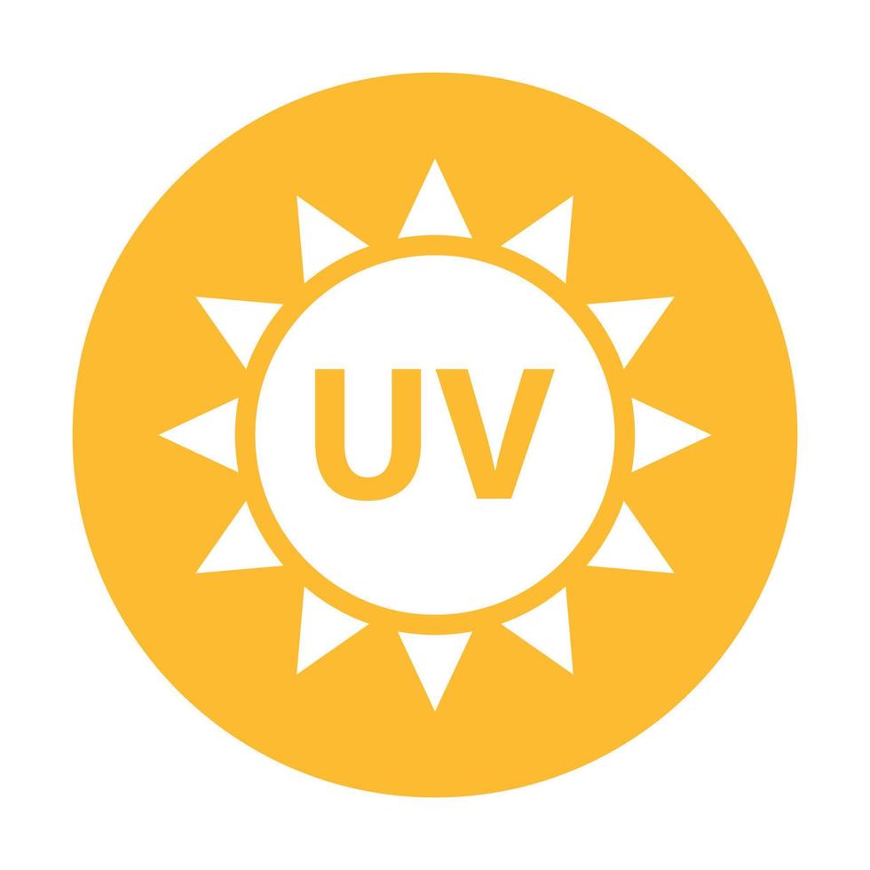 icono de radiación uv vector símbolo de luz ultravioleta solar para diseño gráfico, logotipo, sitio web, redes sociales, aplicación móvil, ilustración de interfaz de usuario.