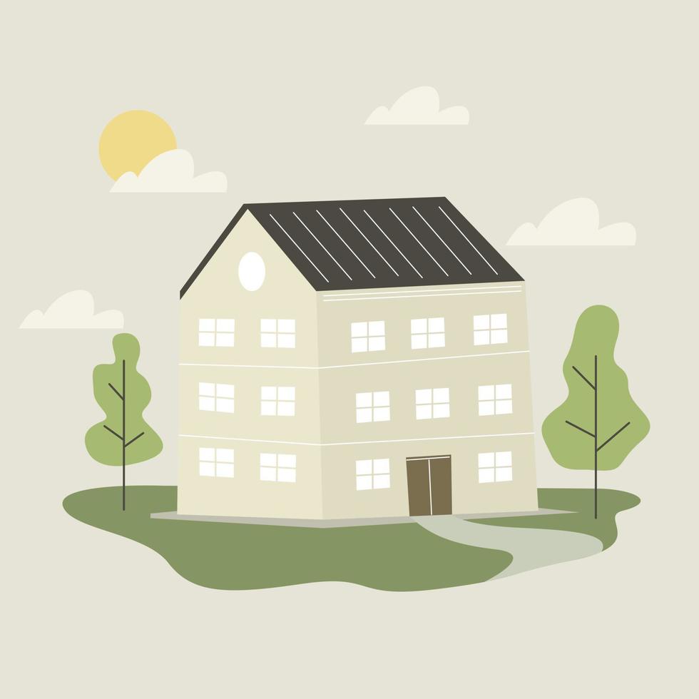 Handdrawn Home real estate building theme vector