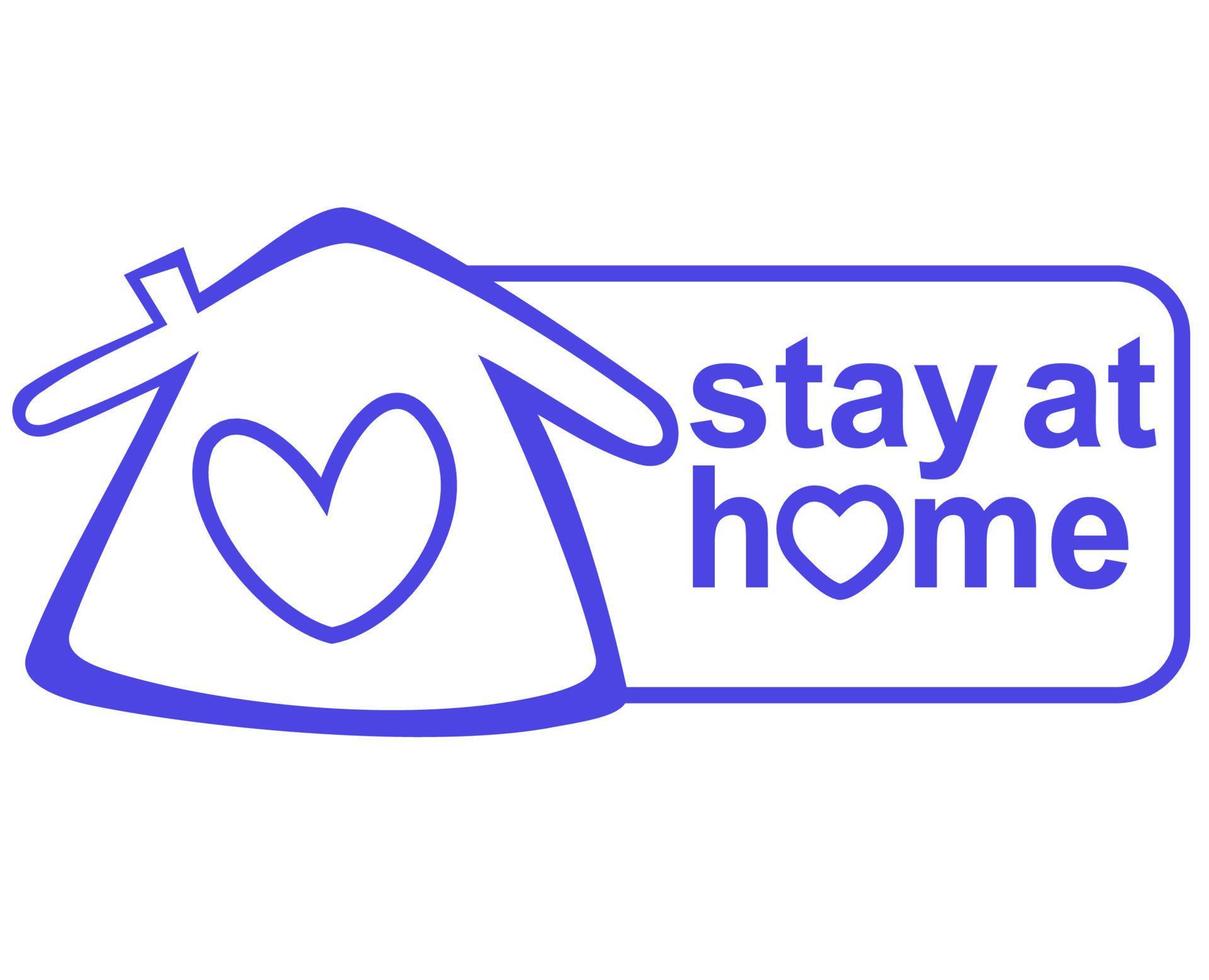 stay at home logo icon vector