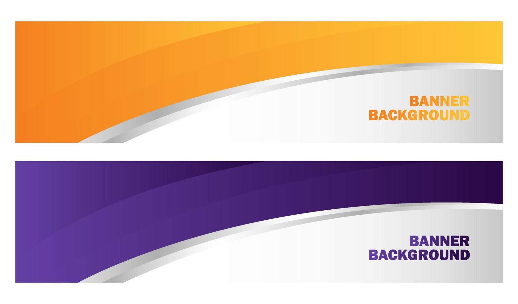 Orange and Purple Wavy Background Headers vector