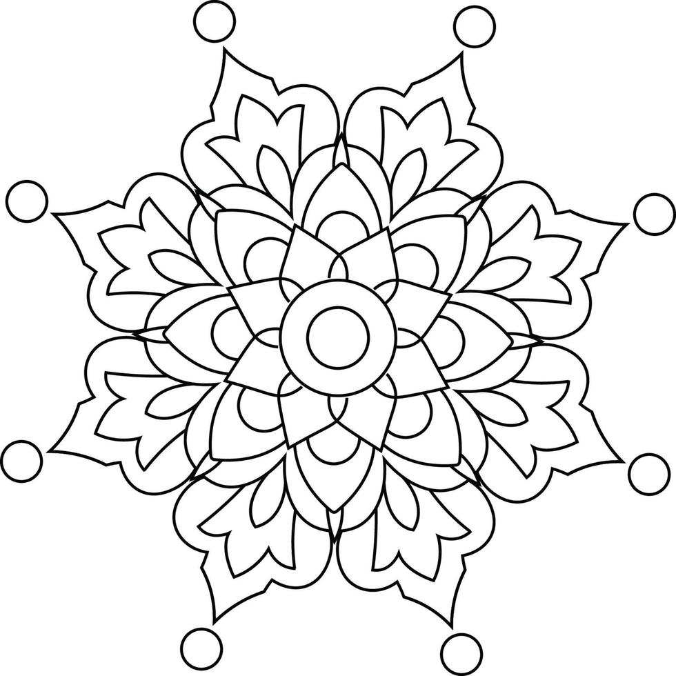 Mandala coloring pages vector