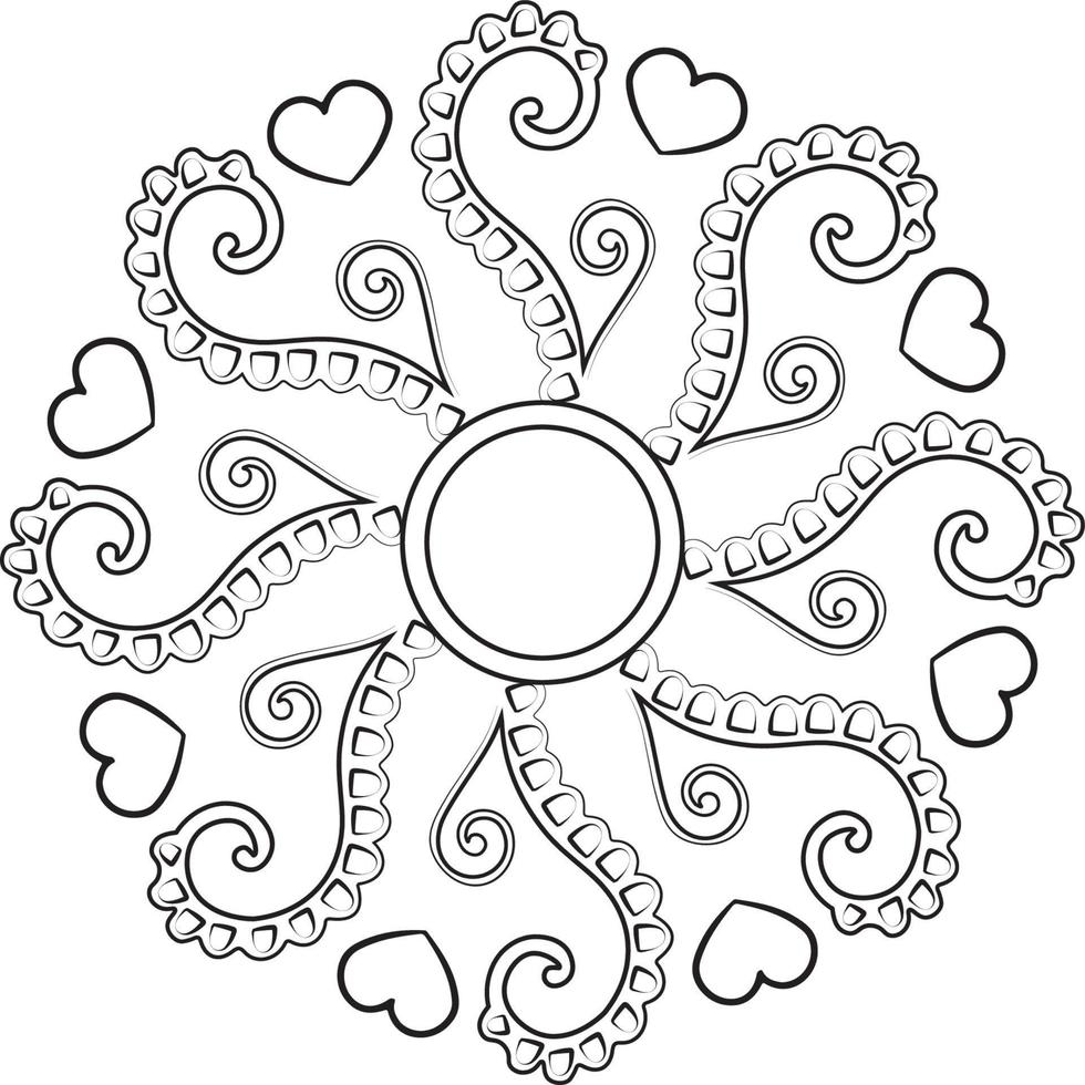 Mandala coloring pages vector