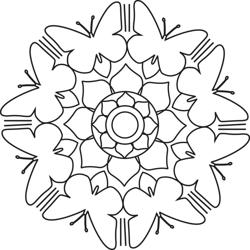 Mandala coloring pages vector