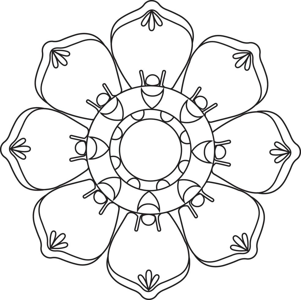 Mandala coloring pages vector