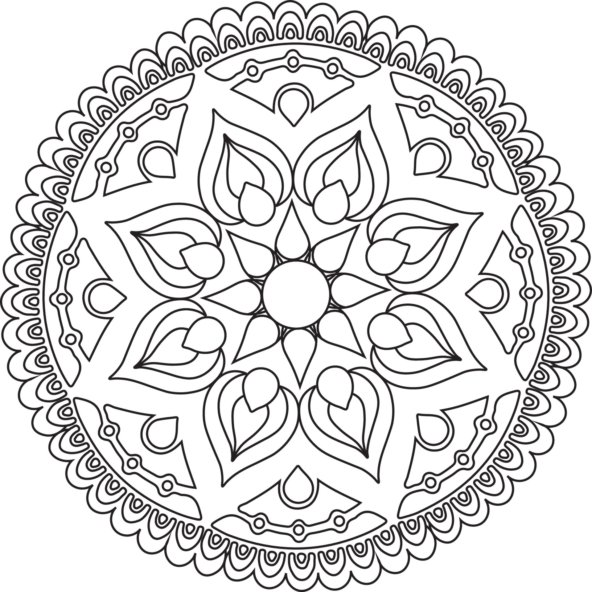Mandala coloring pages 8149510 - Mandala Coloring Pages Free Vector 