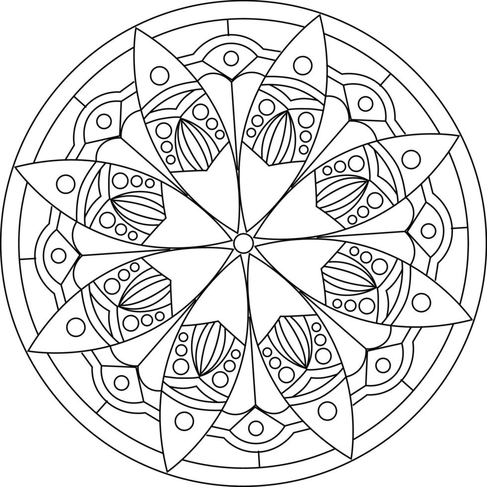 Mandala coloring pages vector
