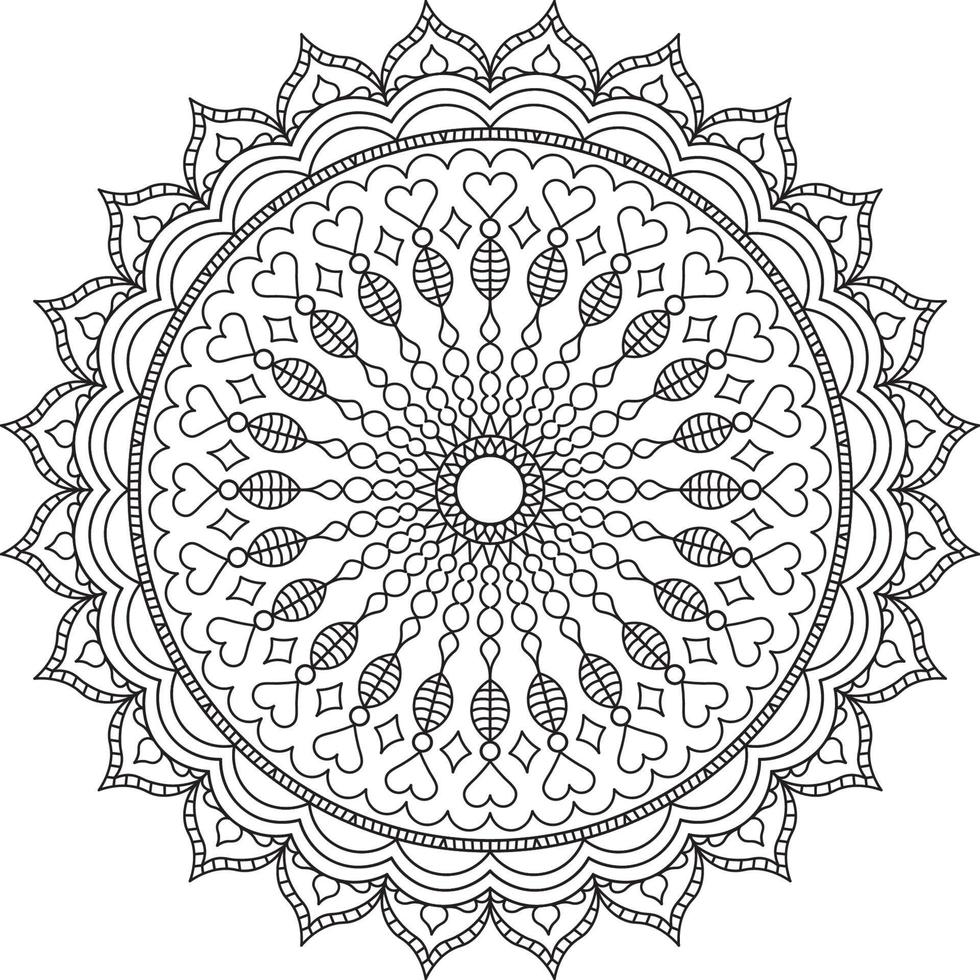 Mandala coloring pages vector