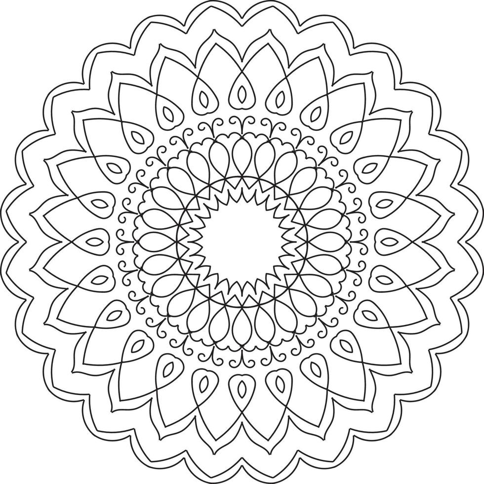 Mandala coloring pages vector