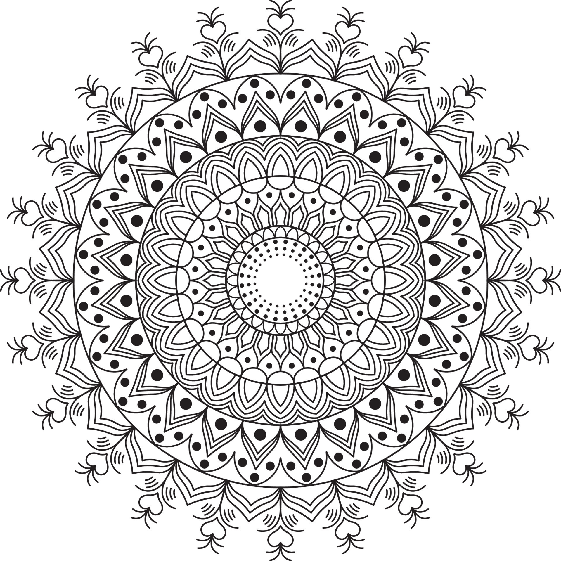 Mandala coloring pages 8149522 Vector Art at Vecteezy
