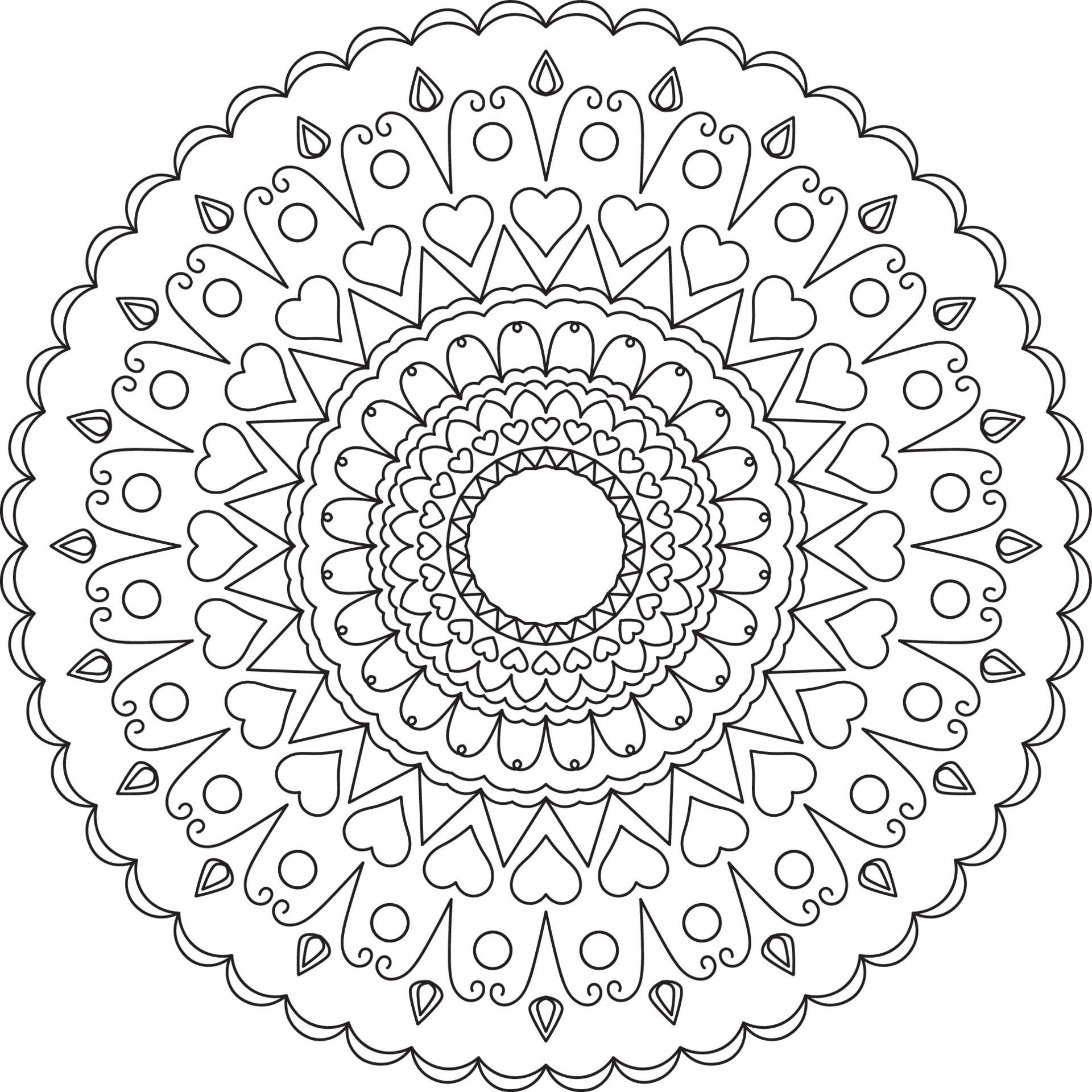 Celtic Mandala Serenity Spiral coloring book page for kdp book interior  33250894 Vector Art at Vecteezy
