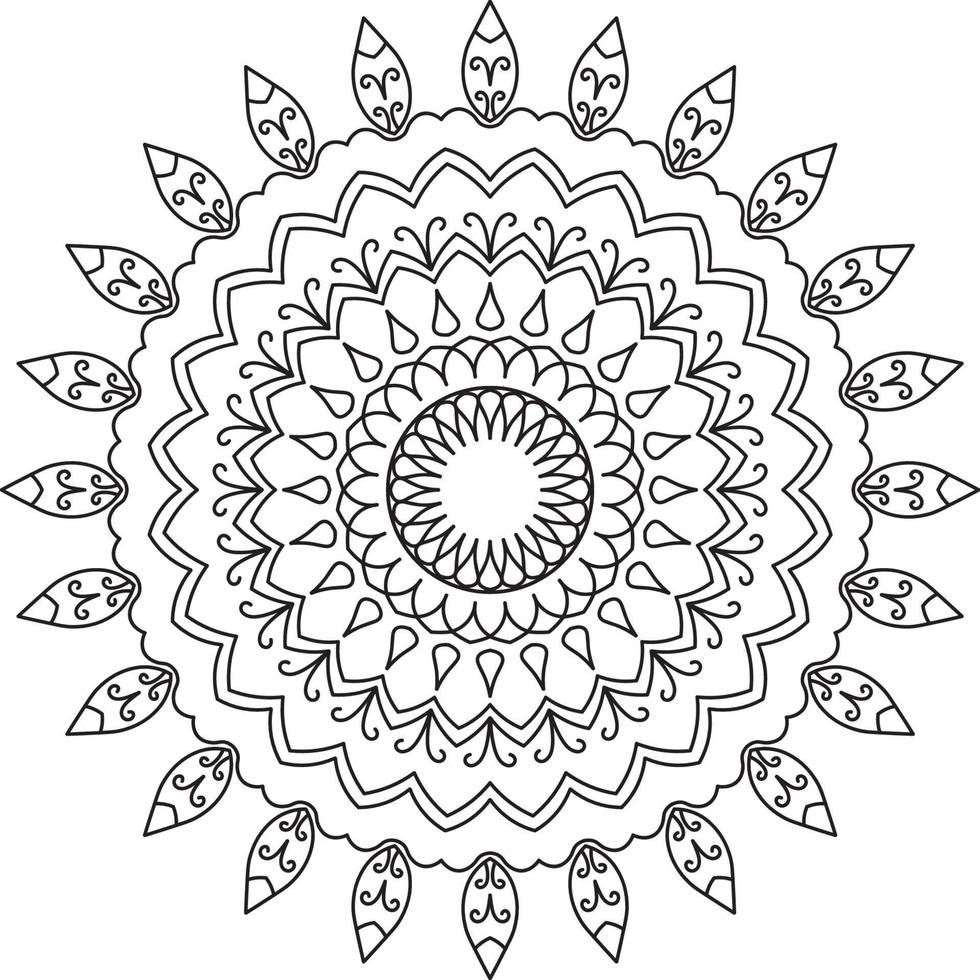 Mandala coloring pages vector