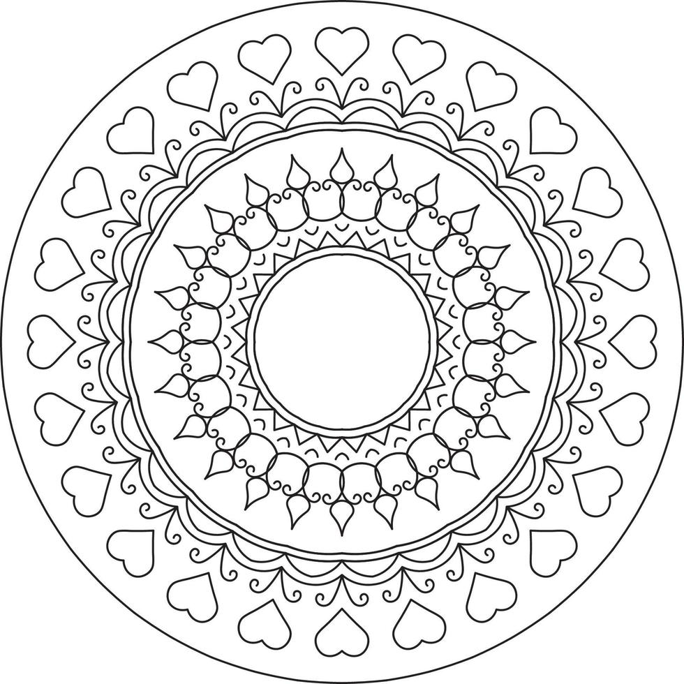 Mandala coloring pages vector