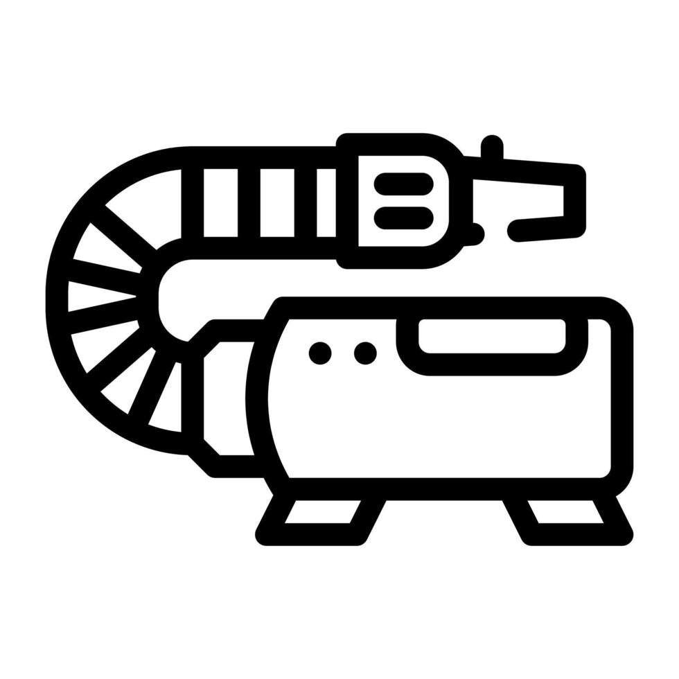 vacuum groomer line icon vector illustration flat