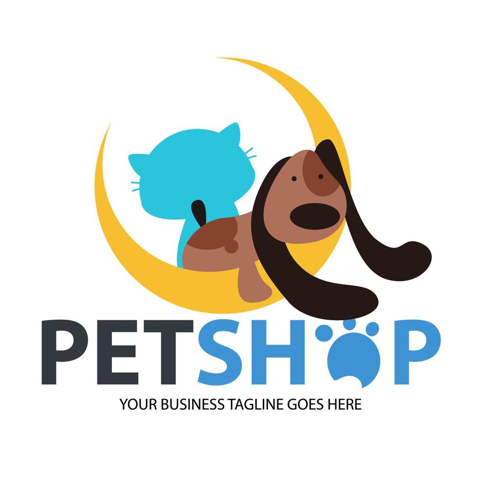 Pet Shop Vector Logo Illustration is a clean and professional logo template suitable for any business or personal identity related to animal lovers