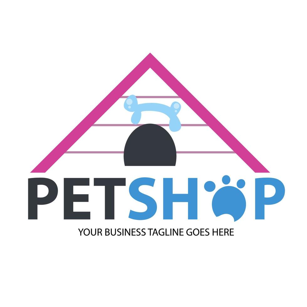 ilustración de logotipo de vector de tienda de mascotas