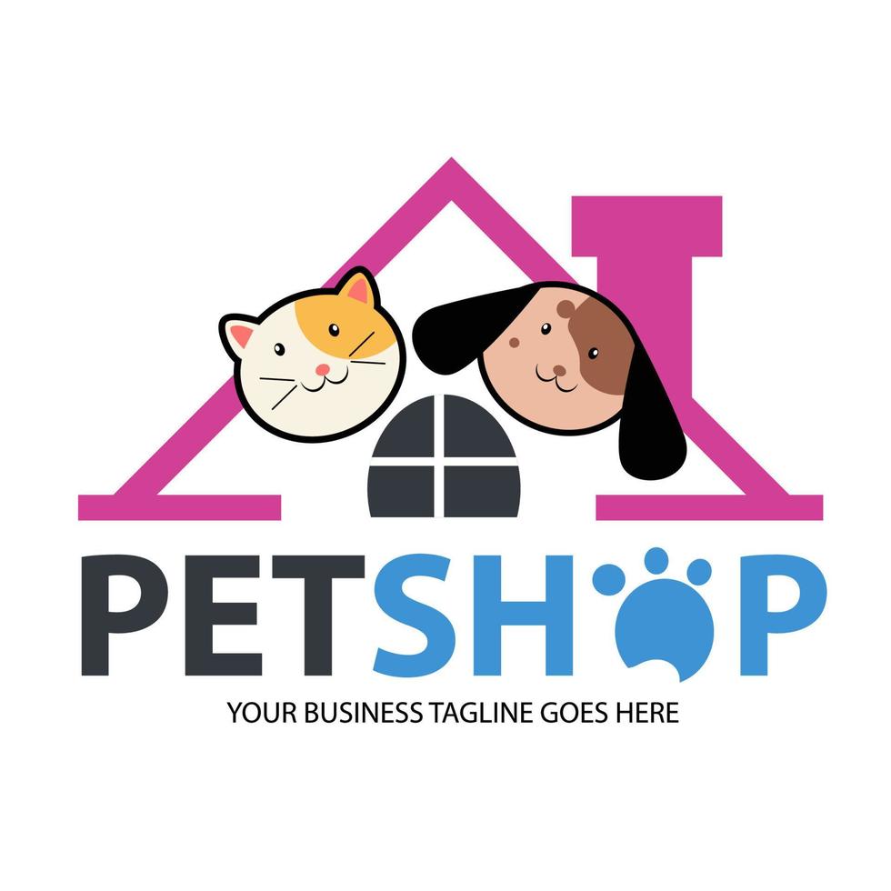 Pet Shop Vector Logo Illustration is a clean and professional logo template suitable for any business or personal identity related to animal lovers