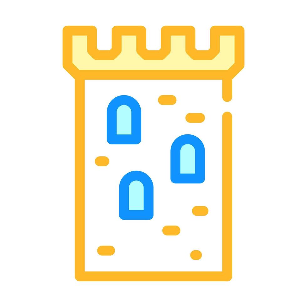 tower of antique castle color icon vector illustration